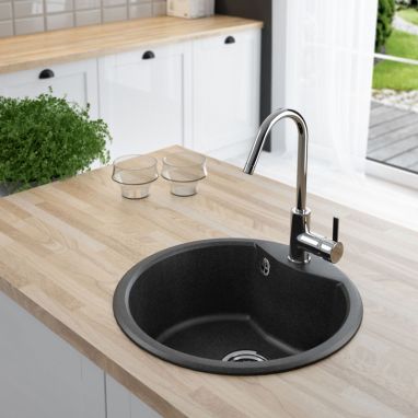 DEANTE Мойка врезная для кухни Fiesta Solis ZRS 2803 графитовый гранит